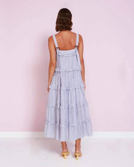 NEW MAGALI PASCAL antonia dress in blue stripe - Picture 2 of 3